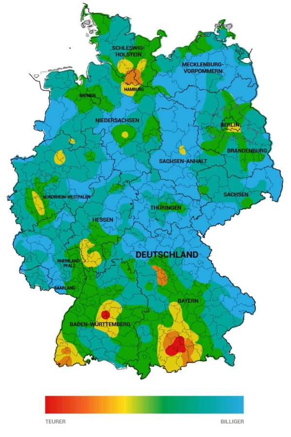 Die aktuellen Mietspiegel 2019 als Übersicht - Vermietet.de
