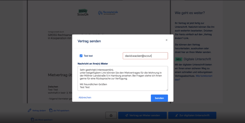 Mietvertrag Vermietet.de