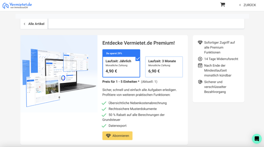 Betriebskostenabrechnung Vermietet.de